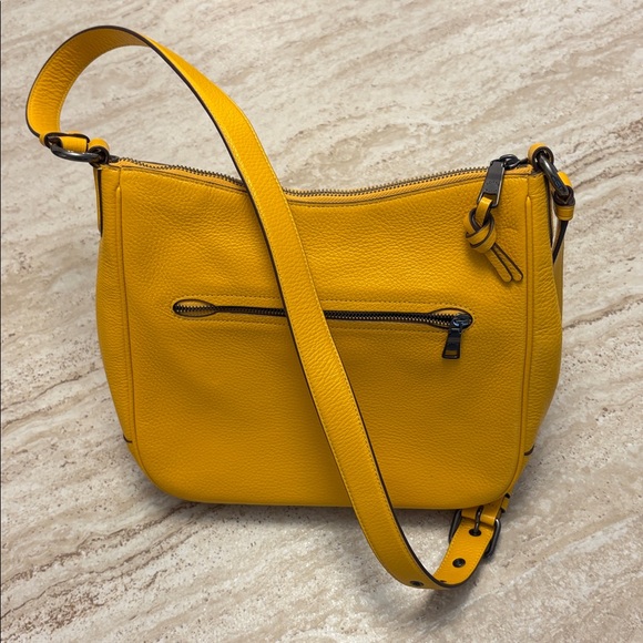 Coach Ellie File Shoulder Bag in Sunflower Yellow - Picture 2 of 13